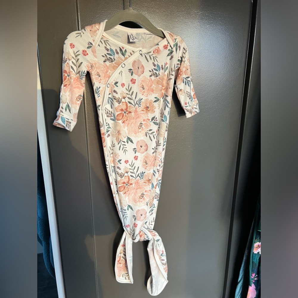 Copper Pearl Knotted Gown Newborn